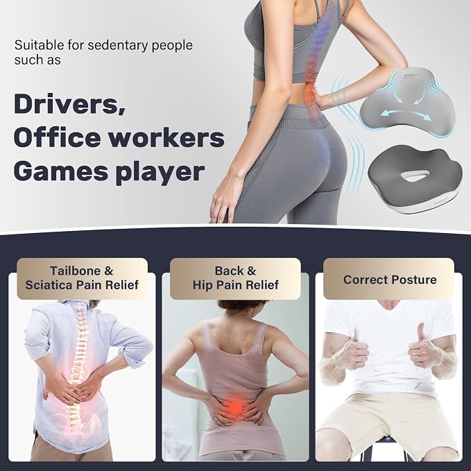Coverado Seat Cushion and Lumbar Support Pillow
