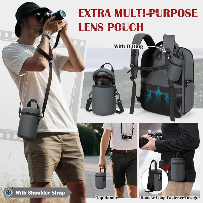 SDYSM Camera Backpack, Hardshell DSLR/SLR Camera Bag