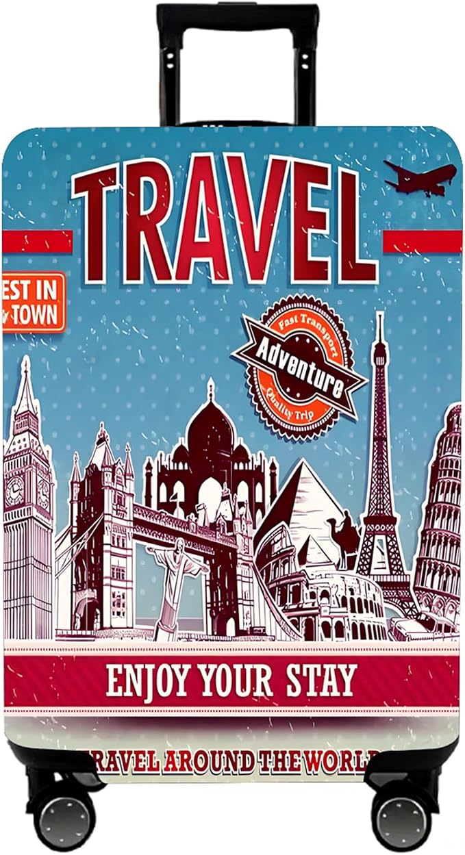 WUJIAONIAO Travel Luggage Cover Baggage Suitcase Cover Protector Skins 18-32