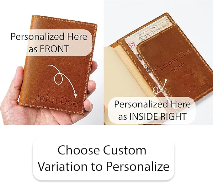 HIFA Leather Passport Holder, Handmade Passport Cover