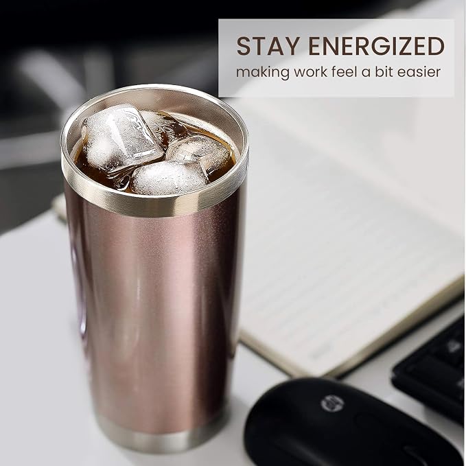 MEWAY 20oz Tumbler 8 Pack Double Wall Vacuum Insulated Travel Mug Bulk