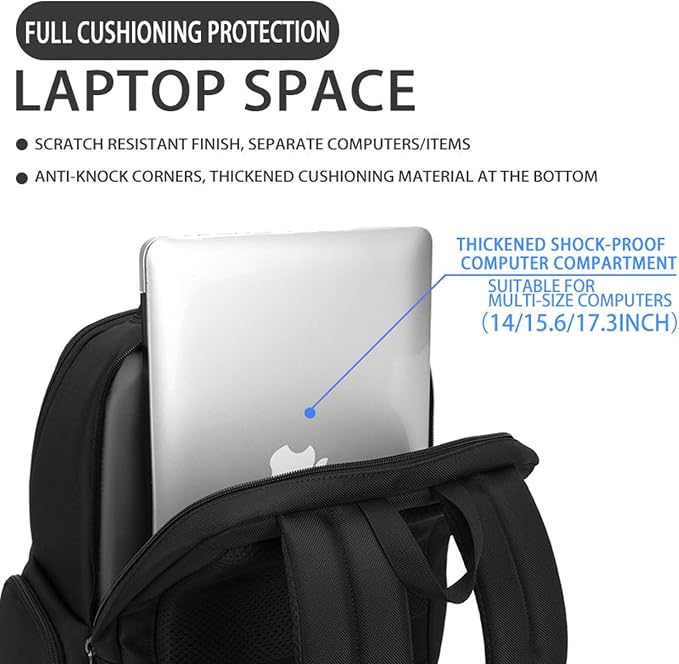 Professional Business Backpack for Men, 15.6inch Laptop Compartment