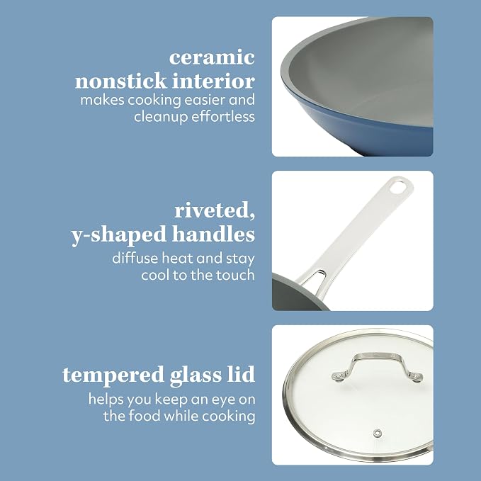 Sur La Table Kitchen Essentials Cool Commune Hard Anodized 10 Piece PFA Free
