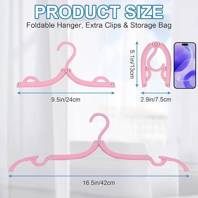 10 Pcs Travel Hangers Cruise Ship Essentials Accessories Portable Folding