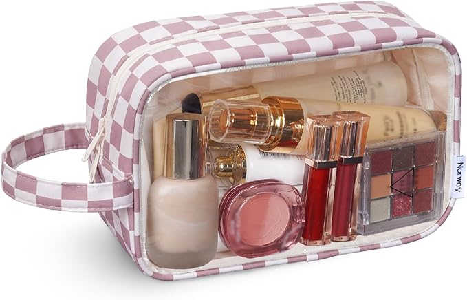 Narwey Clear Toiletry Bags for Traveling Women Men, Make Up Organizer, Skincare
