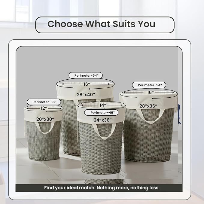 LFH Home Cotton Canvas Large Laundry Bag
