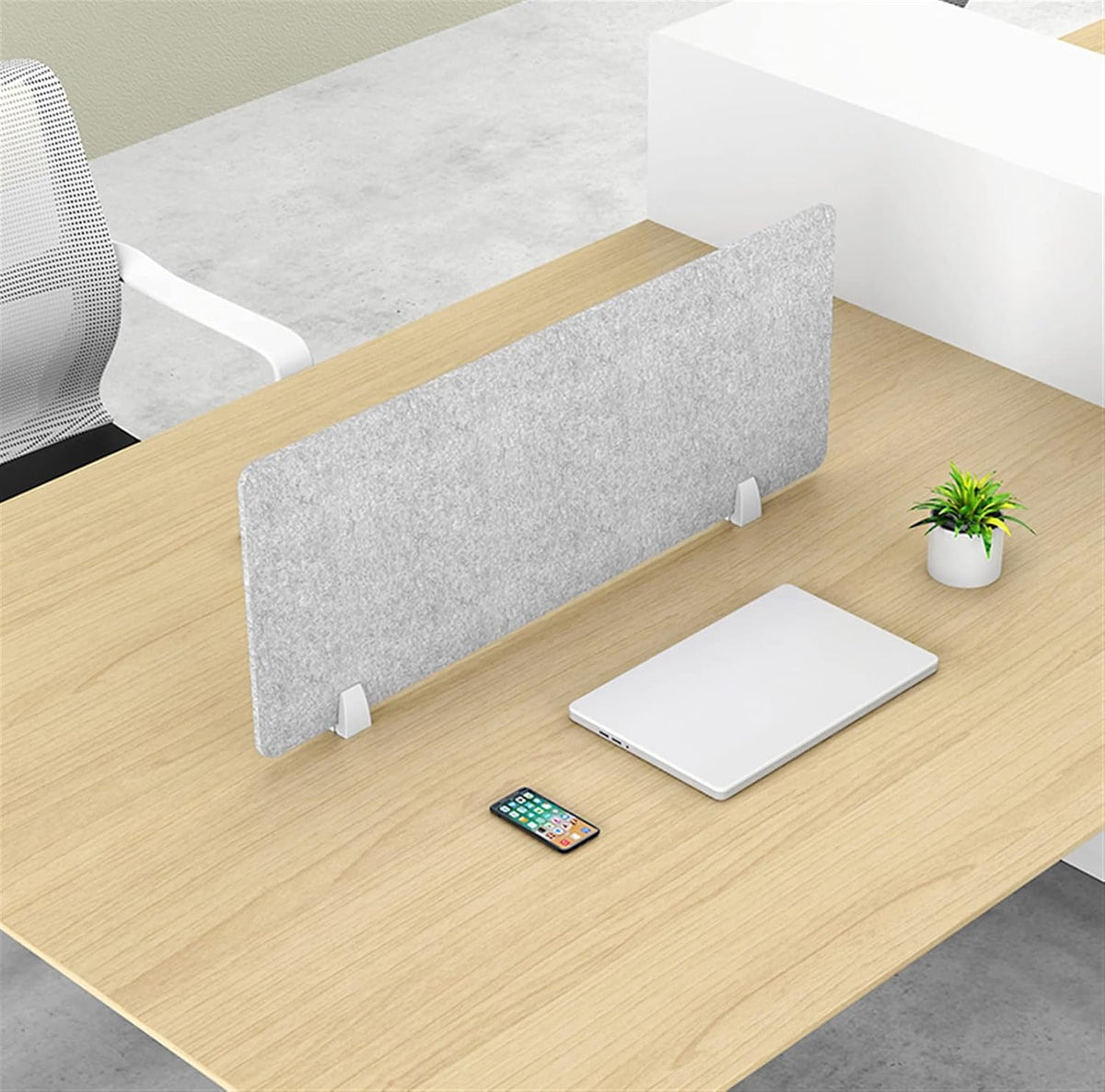 Icegrey Acoustic Desk Divider Privacy Panel Removable Sound Absorbing Desk Partition Board with 2 Clips for Student Call Centers Offices Braries Classrooms Library, Yellow, 35.1x11.7"