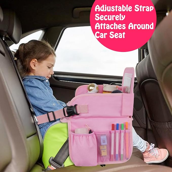 MENZOKE Kids Travel Tray, Car Seat Table Tray, Road Trip Essentials