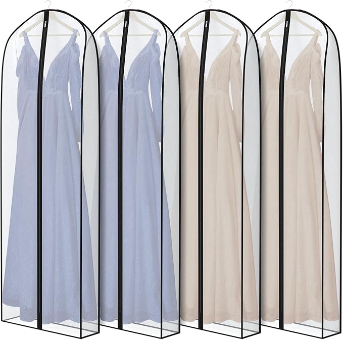 Zilink Breathable Dress Bags for Gowns Long 72” Wedding Dress Storage Bags