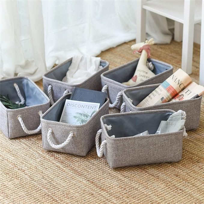 TheWarmHome Storage Bins for Shelves