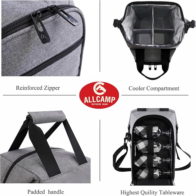 ALLCAMP 4 Bottle Wine Gift Bag