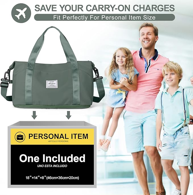 Travel Duffel Bag, Sports Tote Gym Bag, Shoulder Weekender Overnight Bag