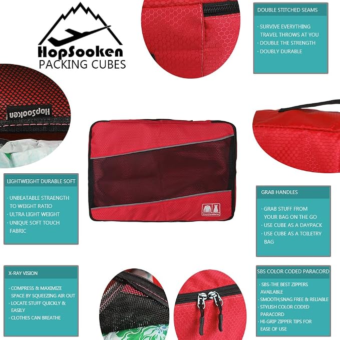 5 Set Packing Cubes for Travel Large Suitcase Luggage Organizer Bags Travel