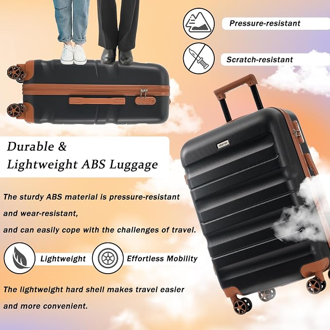 Merax Luggage Set 13 Piece, Hardshell ABS Suitcases