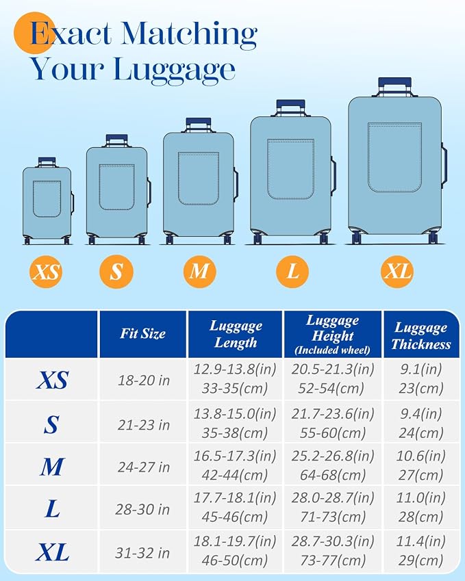 Slohif Luggage Cover for Suitcase Tsa Approved Protector