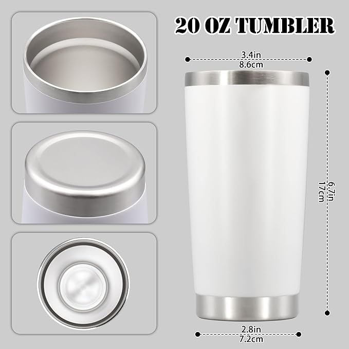 20 oz Tumbler with lid Double Wall Vacuum Insulated Tumblers Stainless Steel