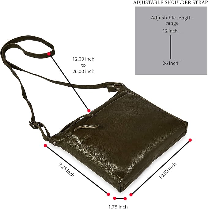 Small Soft Genuine Leather Crossbody Purse Women’s Sling Crossover Shoulder