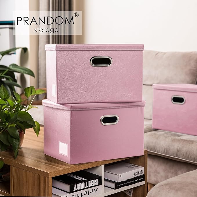 PRANDOM Large Stackable Storage Bins