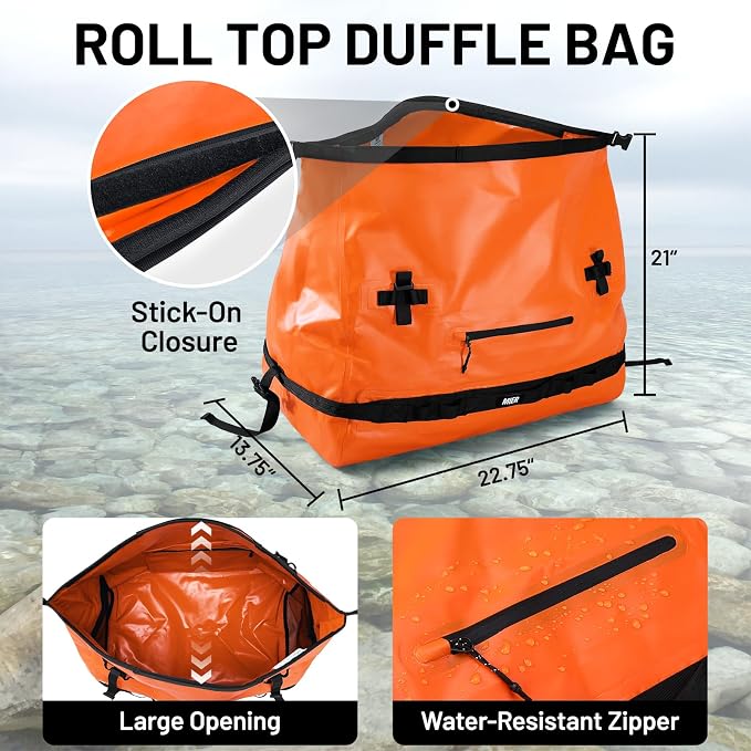 MIER Large Waterproof Duffel Bag Rolltop Dry Backpack Duffle Bags