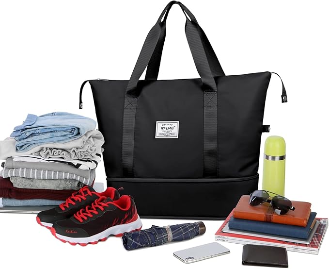 NPBAG Women Travel Duffel, Gym Workout Overnight Bag, Mommy Hospital Bag