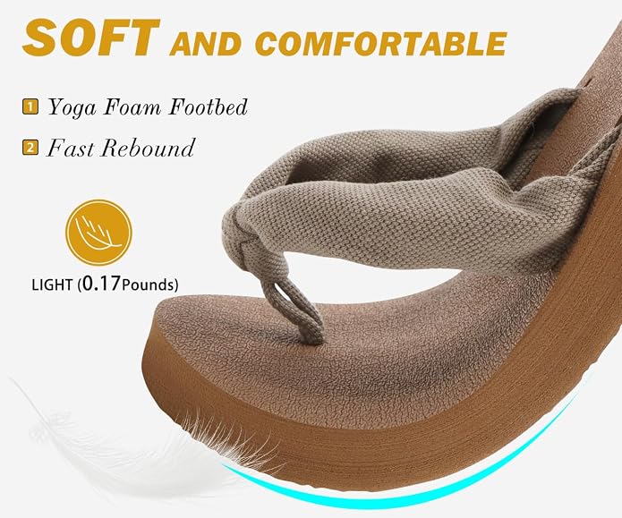 KuaiLu Flip Flops for Women