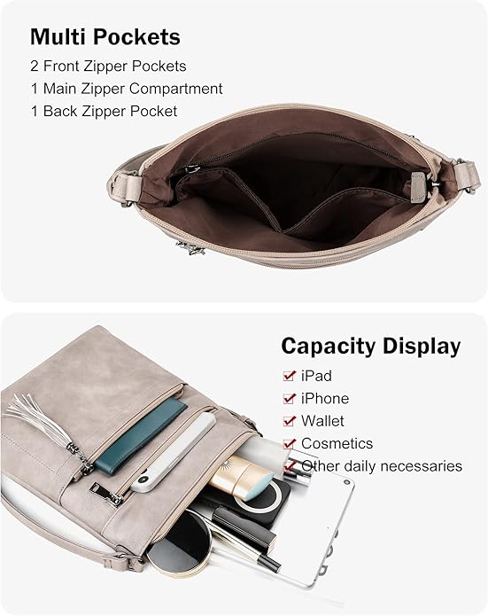MASINTOR Crossbody Purses for Women, Adjustable Strap Shoulder Bag