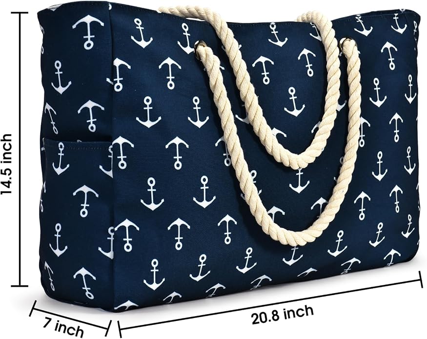 Becokan Beach Bag Large Beach Tote Bag