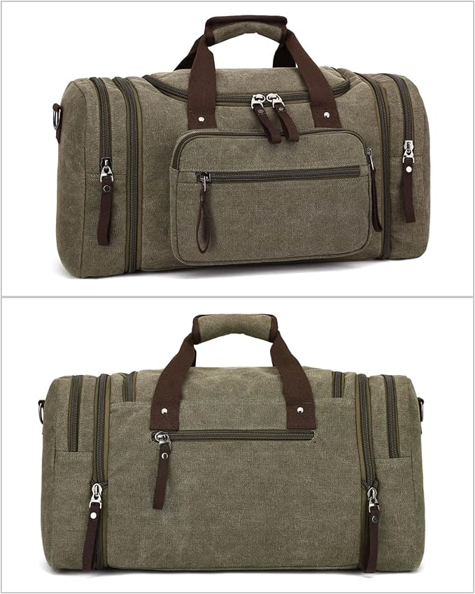 Duffle Bag for Travel, Large Canvas Duffel Bag for Travelling Overnight