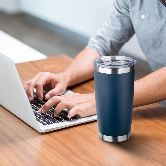 20oz Tumbler with Straw and Brush, Stainless Steel Vacuum Insulated tumbler