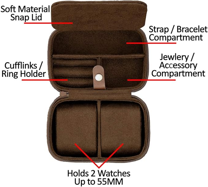 Gift Set 6 Slot Leather Watch Box
