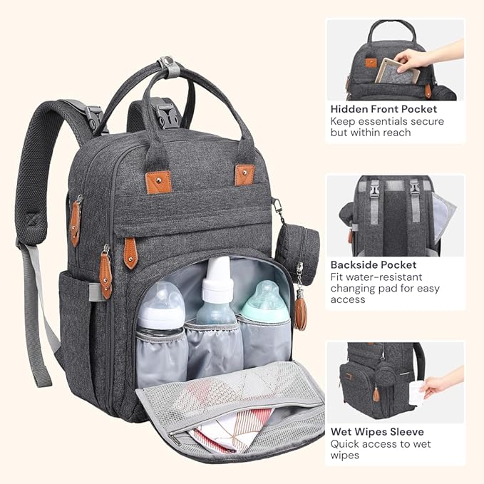 BabbleRoo Diaper Bag Backpack