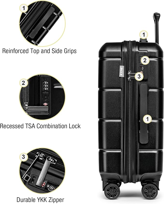 KYME Luggage Sets 2 Piece Hardshell 22"/26" Suitcase