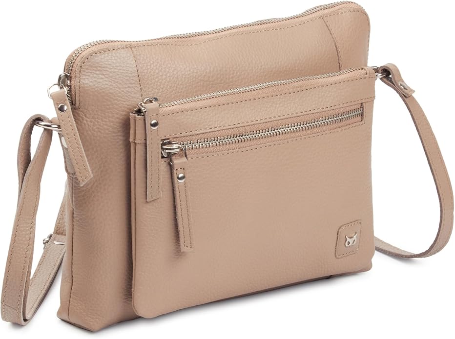 Wise Owl Accessories Small Soft Pebbled Real Leather Crossbody Handbags Purses