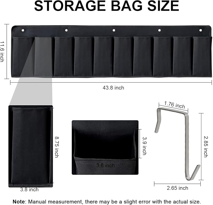 RV Shoe Pockets 10 Pockets Heavy Hanging Bedside Storage Organizer
