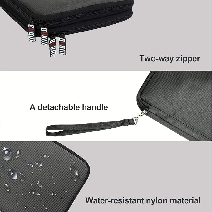 BUBM Double Layer Electronics Organizer, Travel Gadget Bag