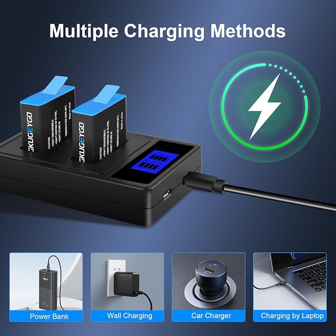 Rechargeable Battery Charger Kit Compatible