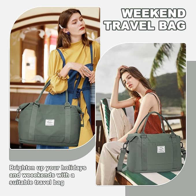 Travel Duffel Bag, Sports Tote Gym Bag, Shoulder Weekender Overnight Bag