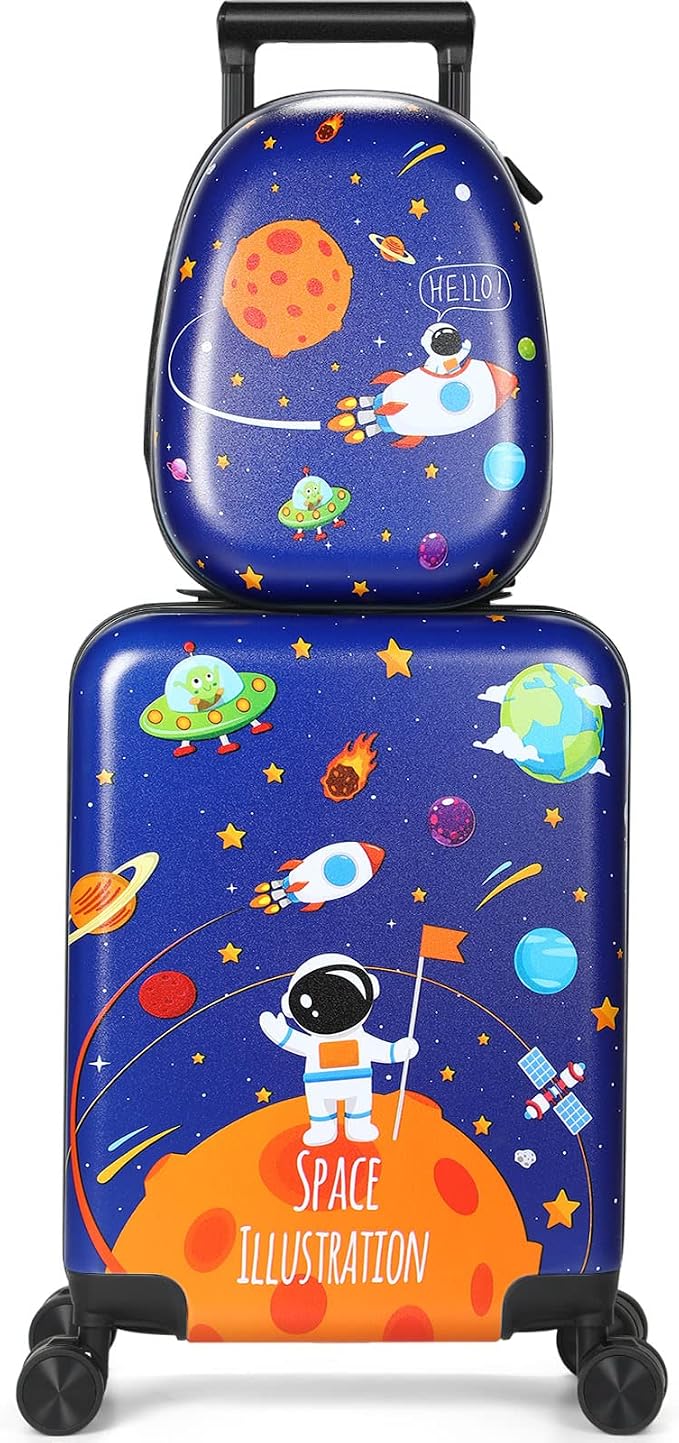 Weewooday Kids Luggage and Backpack 18" Suitcase