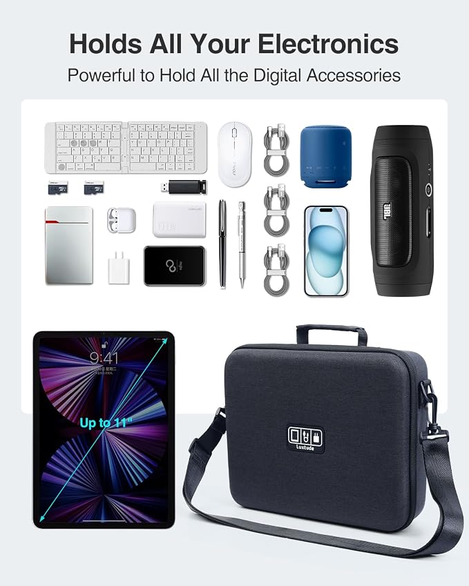 Luxtude Electronic Organizer Travel Case Large, Hard Case