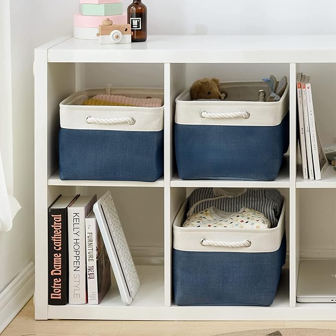 TheWarmHome Storage Bins for Shelves