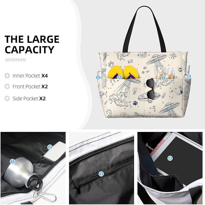 Beach Bag for Women Beach Tote Bag Waterproof Sandproof Large Bags