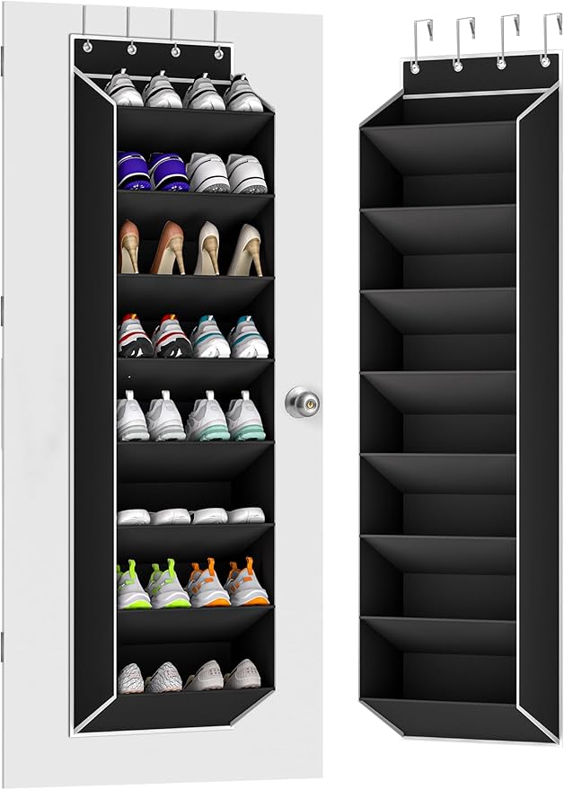 Over The Door Shoe Organizer Storage Fit 16-24 Pairs Hanging Shoe Rack Organiser
