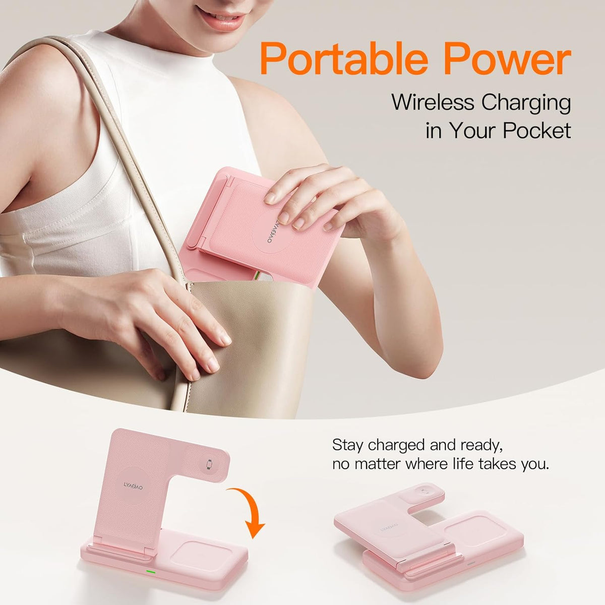 2025 3 in 1 Wireless Charger for iphone17 16 15 14 13 12 11 XR 8, Apple Charging Station for Apple Watch 10/9/Ultra/8/7/SE/6/5/4 & AirPods Series, Wireless Charging Station for Multiple Devices Apple