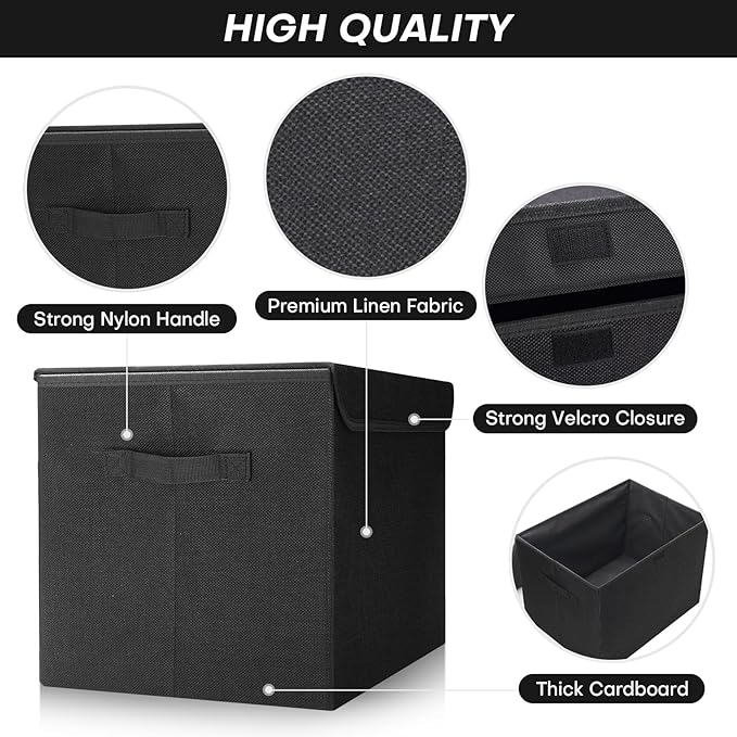 Large 17" 42 Quarts Collapsible Stackable Storage Bins
