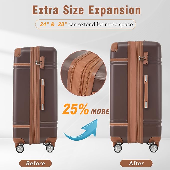 Merax Luggage Set 2 Piece Suitcase Set
