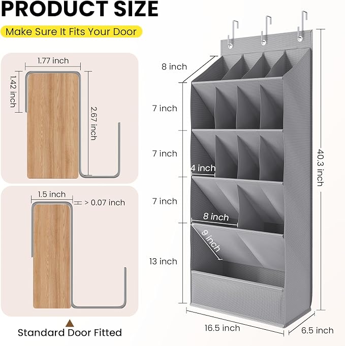 Over the Door Shoe Organizer for Closet, Shoes Rack for Closet