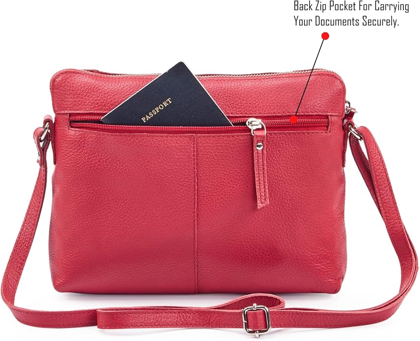 Wise Owl Accessories Small Soft Pebbled Real Leather Crossbody Handbags Purses