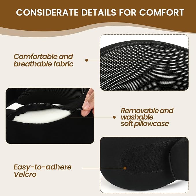 Neck Pillow, Travel Pillow uses Memory Foam to Support Neck Comfort, Ideal