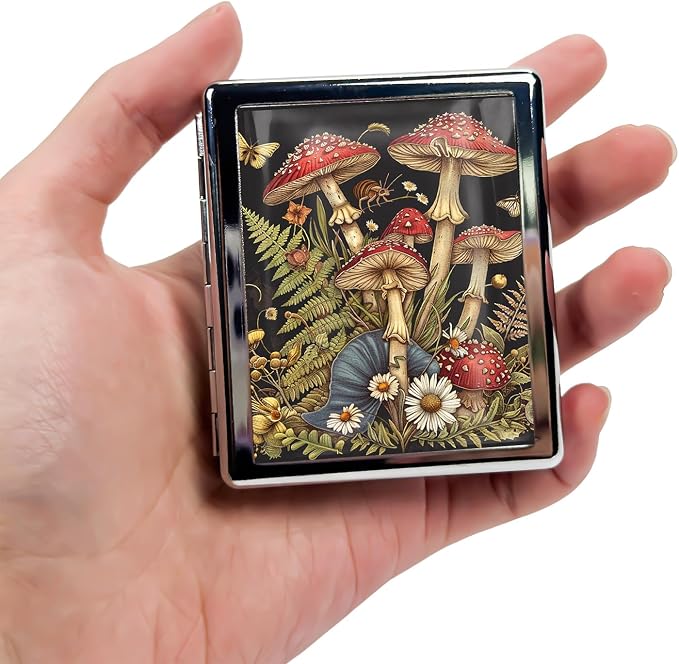 8‑Compartment Metal Pill Box Organizer – Portable Medicine Case 3″×2.6″ |
