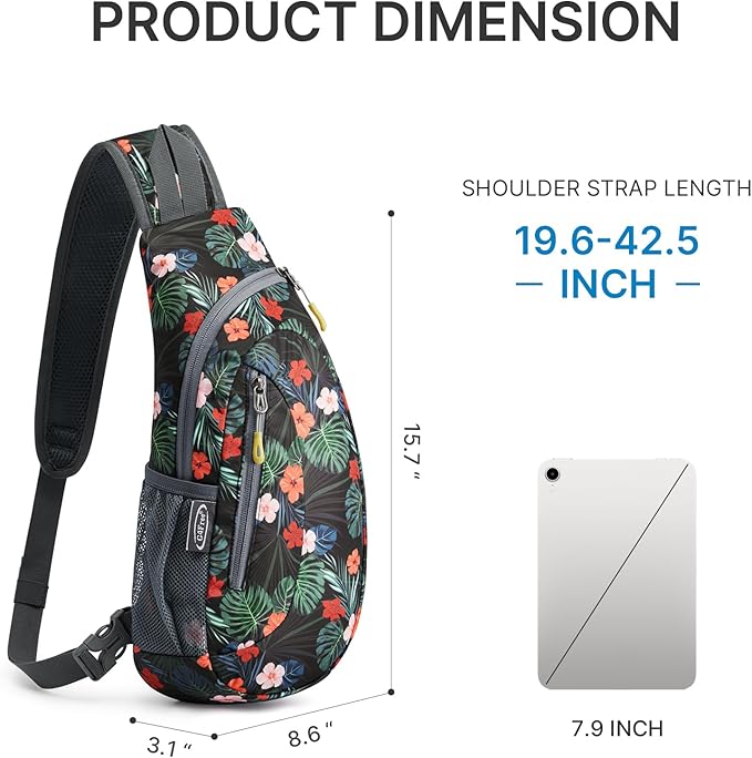 G4Free Sling Bag for Men Women, Small Crossbody Backpack Lightweight Chest